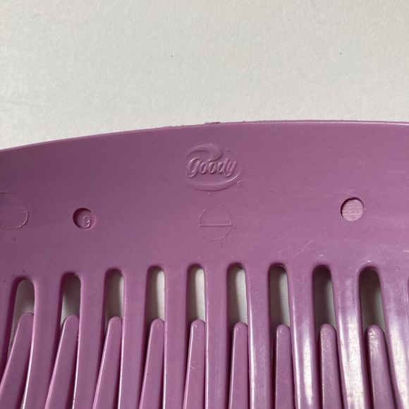 Vintage 80's GOODY TZERS Hair Clip Banana Comb Ponytail Holder Pink Purple - Picture 7 of 7